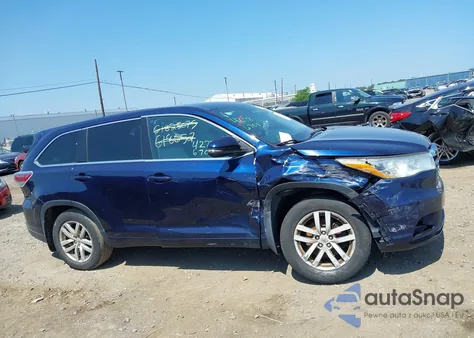 2014 Toyota Highlander Le V6 из США, поврежденный, VIN 5TDBKRFH6ES071003